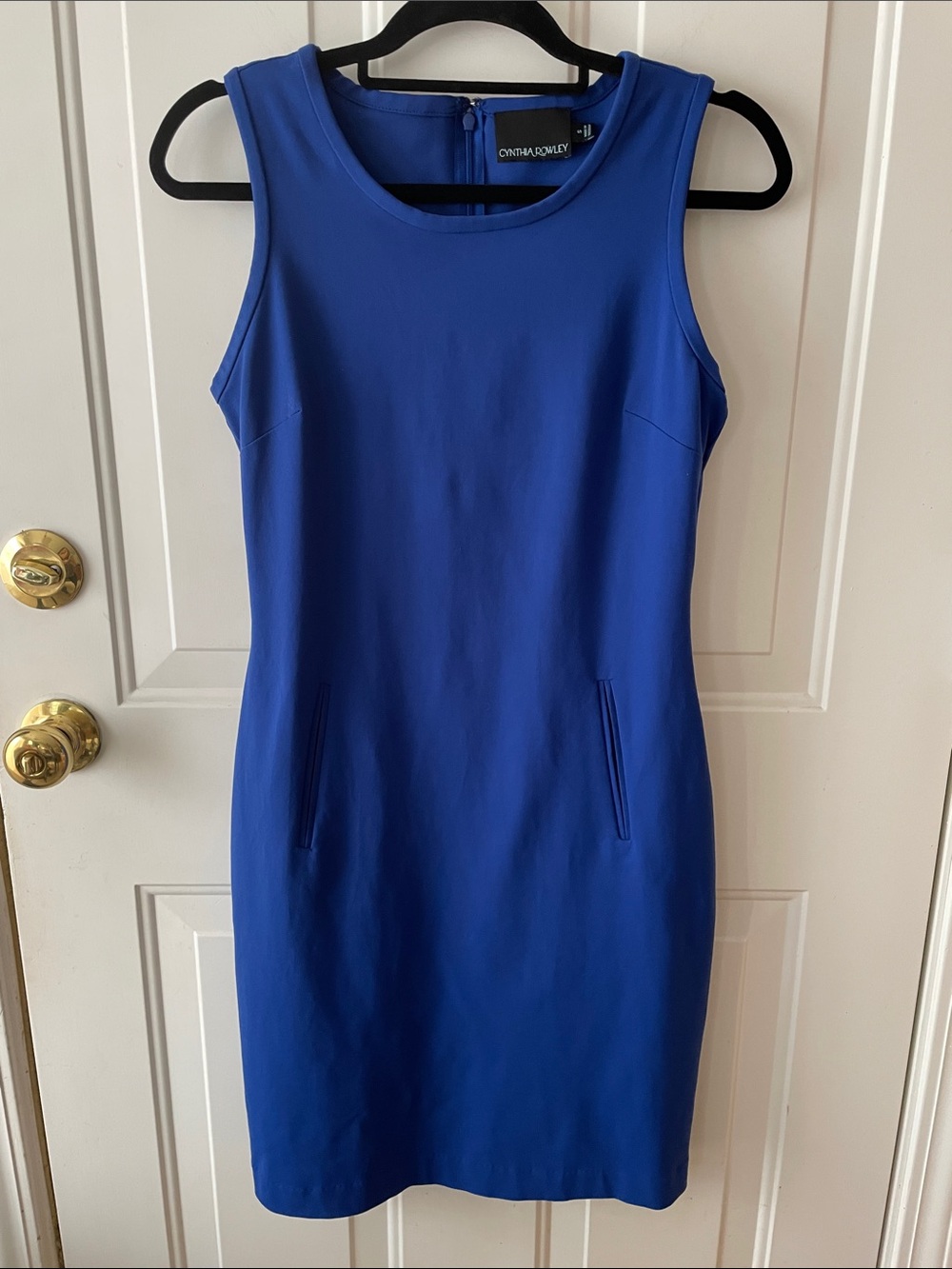 Cynthia Rowley Royal Blue Sleeveless Sheath Dress Size S